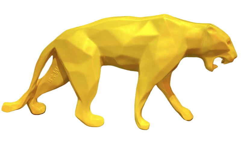 PANTHER - Metallic resin - Yellow - Galeries Orlinski PANTHER - Metallic resin - Yellow