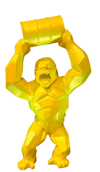 WILD KONG OIL - Metallic resin - Yellow TDF - Galeries Orlinski WILD KONG OIL - Metallic resin - Yellow TDF