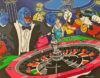 CASINO - Huile sur toile