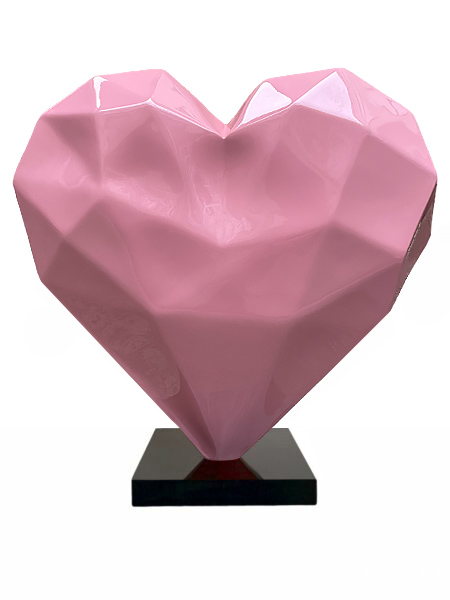 HEART - Metallic resin - Pearl Pink