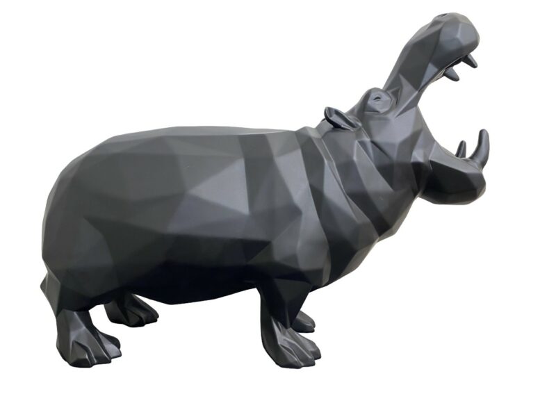 HIPPOPOTAMUS - Matte resin - Grey