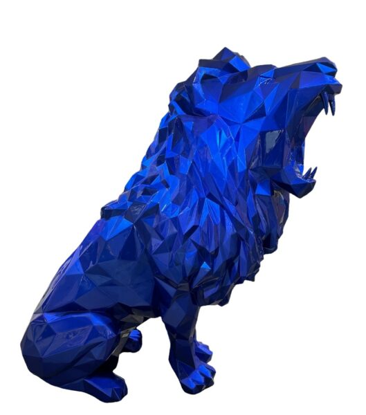 ROARING LION - Résine Métallisée - Bleu Mick