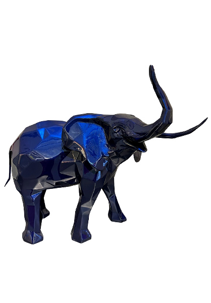 ELEPHANT - Metallic resin - Mick blue