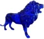LION - Résine Cristal Full Fractale - Bleu