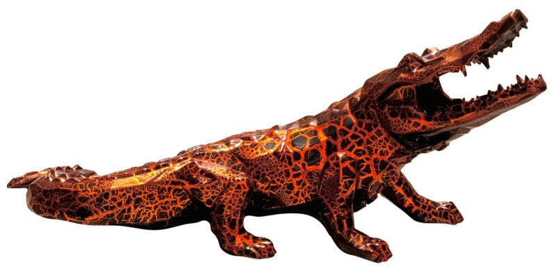CROCODILE - Chrome Crackled - Orange