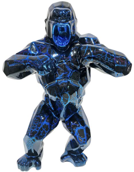 WILD KONG - Résine Crackled Chrome - Bleu