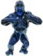 WILD KONG - Résine Crackled Chrome - Bleu