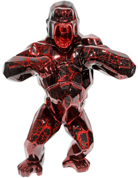 WILD KONG - Résine Crackled Chrome - Rouge