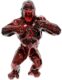 WILD KONG - Résine Crackled Chrome - Rouge