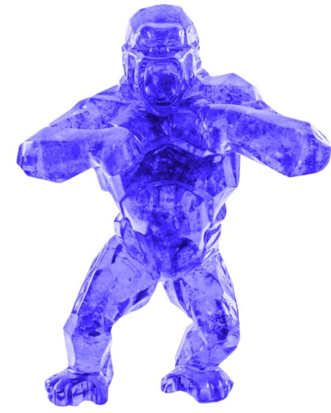 WILD KONG - Résine Cristal Full Fractale - Bleu